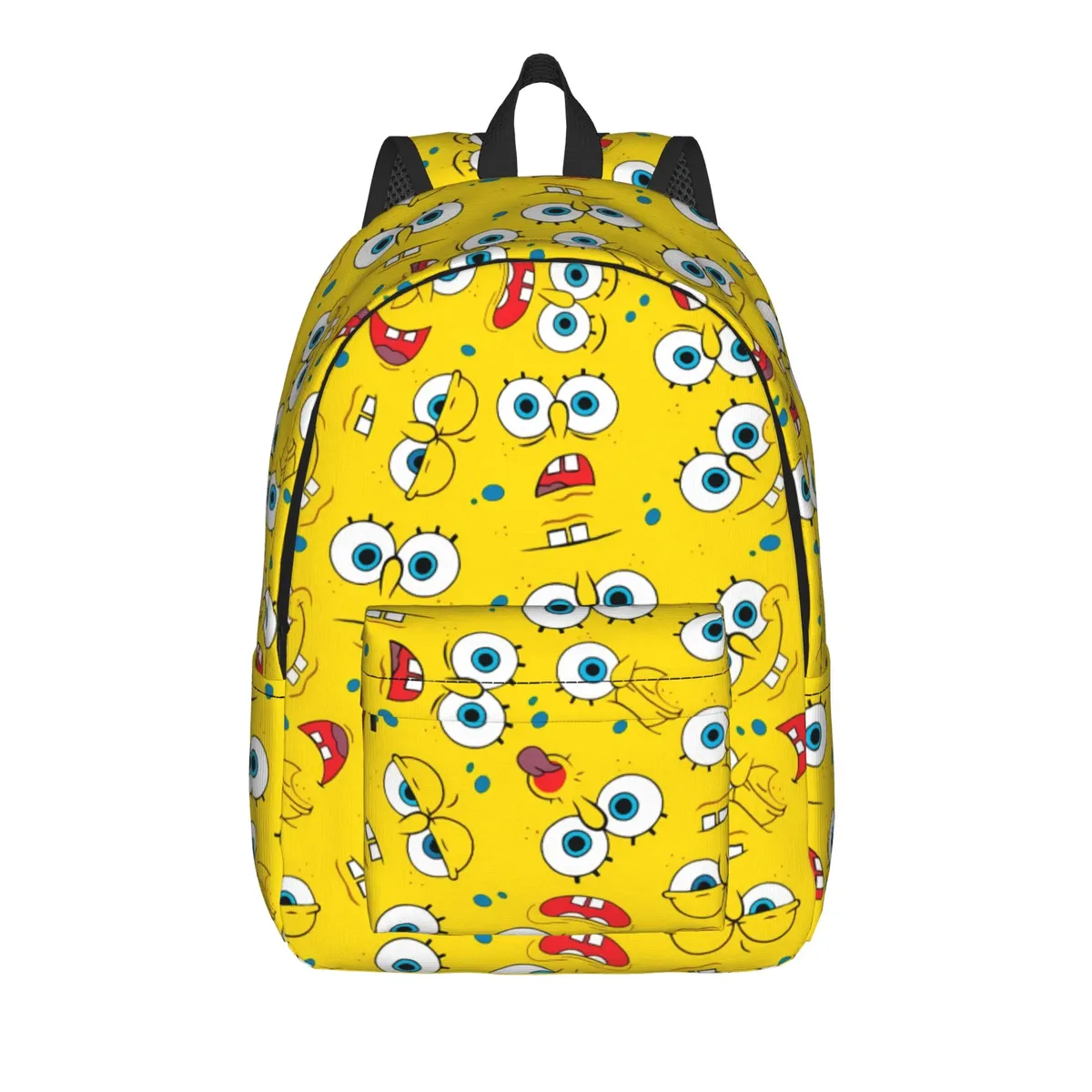 sac à dos jaune solide bob l'éponge, sacs à dos de camping, sacs d'école modernes pour étudiants, sac à dos de haute qualité