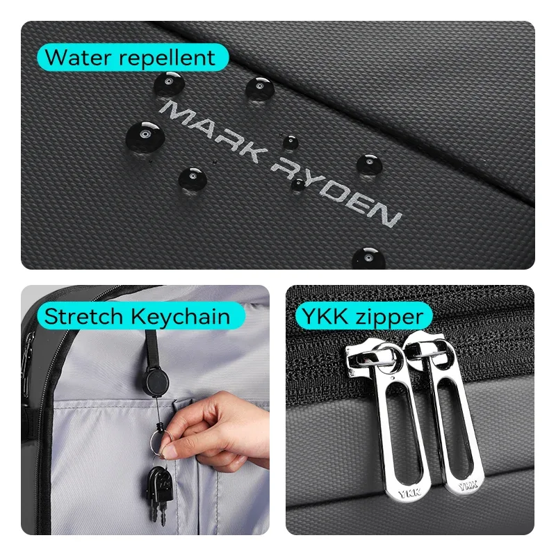 mark ryden sac à dos pour homme 30l, résistant à l'eau, en oxford, grande capacité, pour les déplacements quotidiens et les voyages