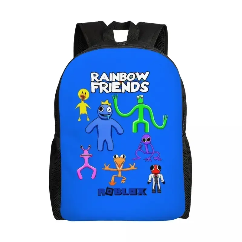 sac à dos de voyage personnalisé arc-en-ciel friends hug it out pour hommes et femmes, sac à livres pour ordinateur d'école, jeu vidéo, sacs de jour pour étudiants