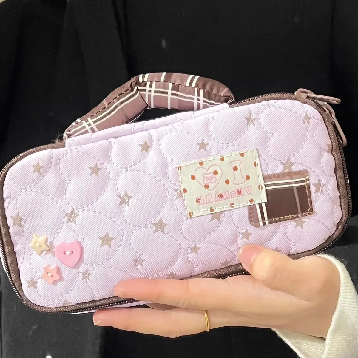 sac à crayons de style japonais mignon, tendance, grande capacité, trousse de maquillage pour les filles d'école, esthétique kawaii, organisateur de papeterie