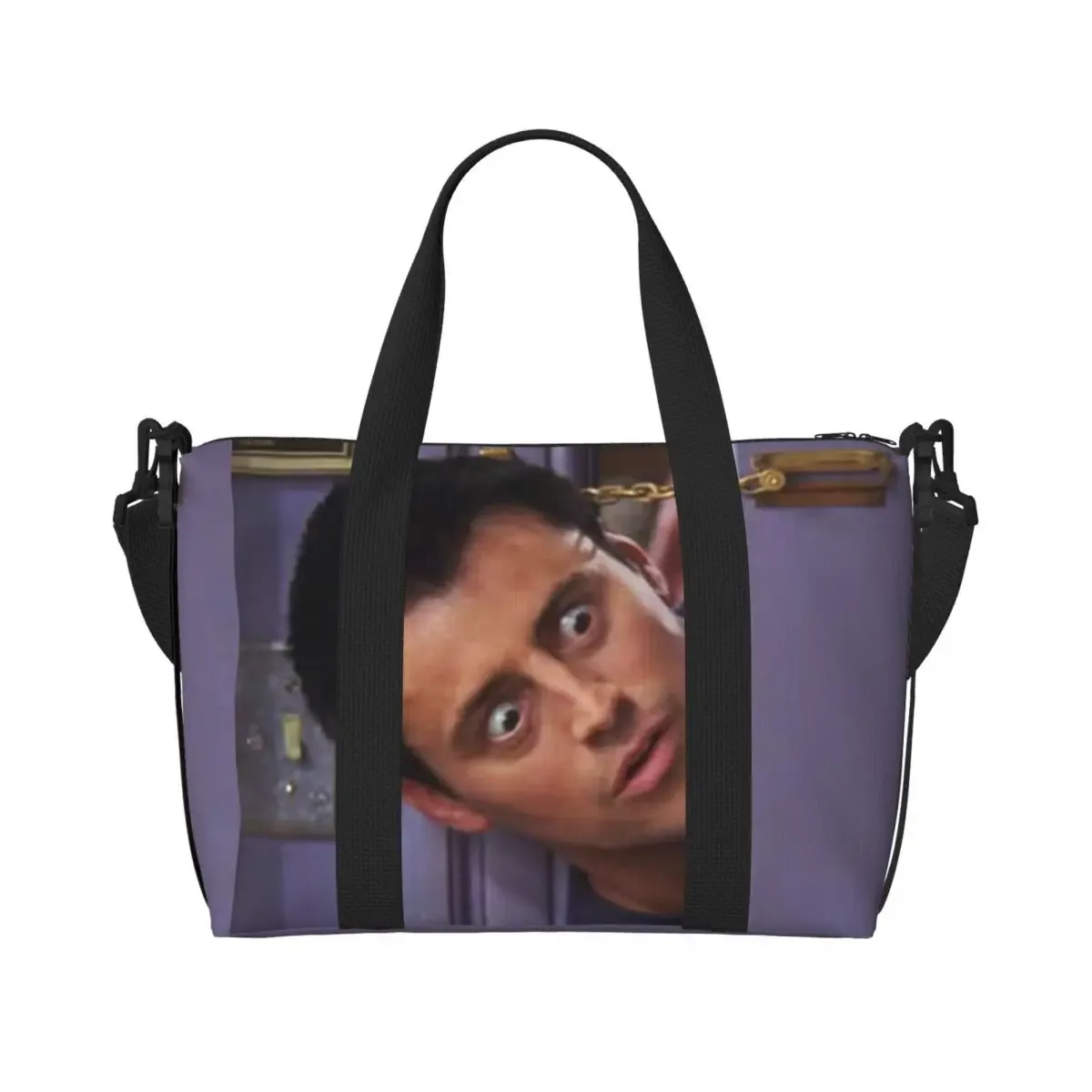 personnalisé drôle amis émission de télévision sac fourre-tout femmes grande capacité central perk café bande dessinée salle de sport plage sacs de voyage