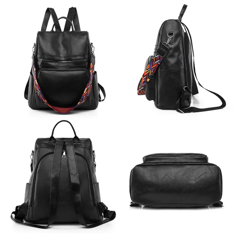 sacs à dos en cuir solide pour documents pour femmes, sacs initiés par la femme, sac d'école pour filles, sac à dos de voyage pour dames, sac à dos, haute qualité
