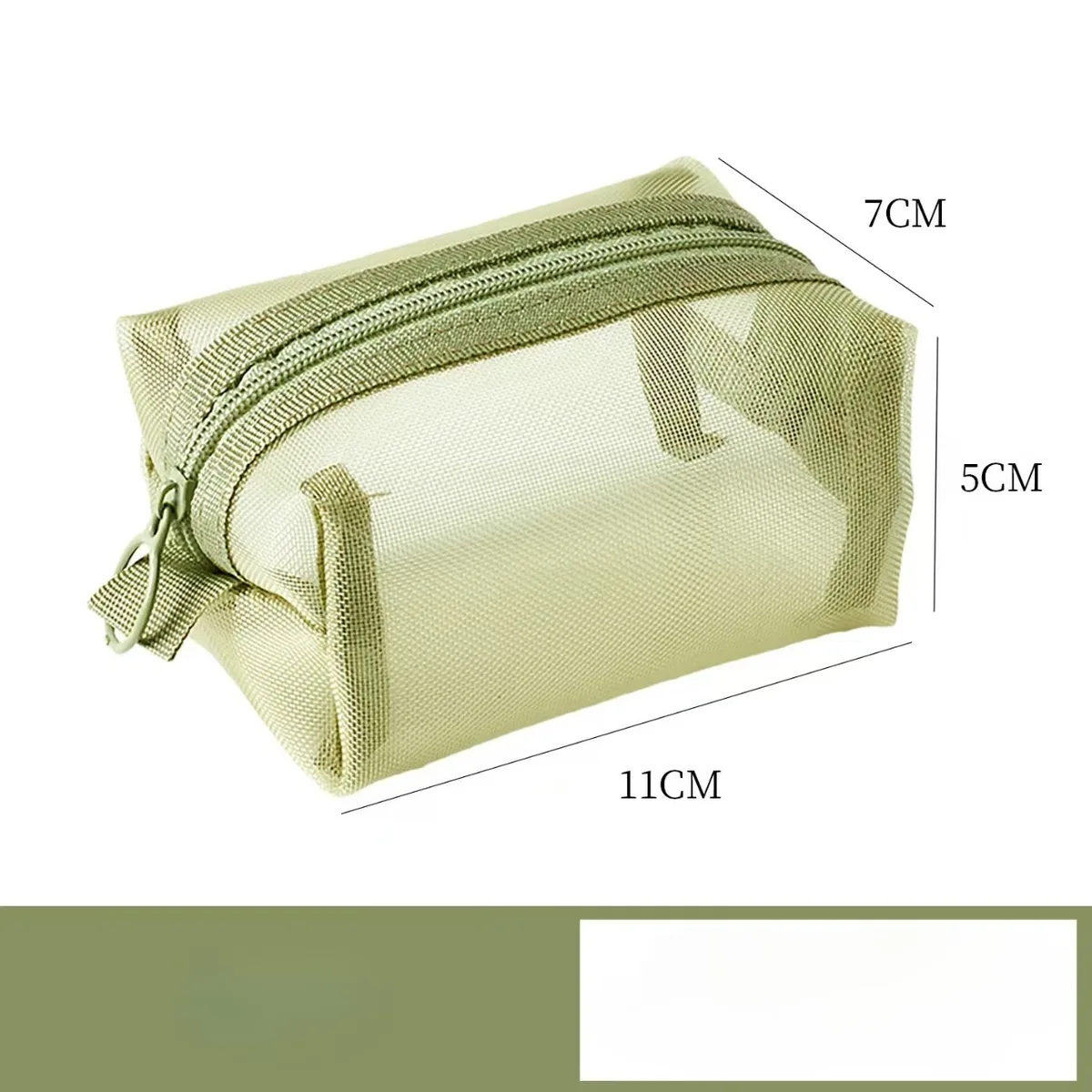 mini sacs cosmétiques en maille de nylon transparente, jolies petites pochettes pour femmes pour rouge à lèvres et maquillage, étui organisateur pour câbles de données, clés et écouteurs.