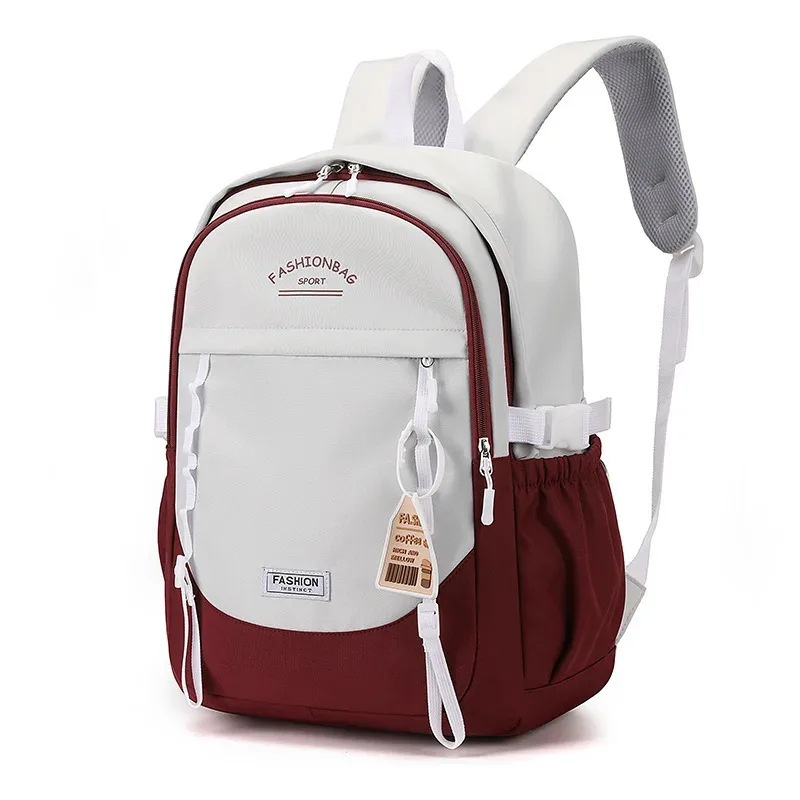 sac à dos pour collégiennes, style ins, collège, lycée, polyvalent, bloc de couleur double