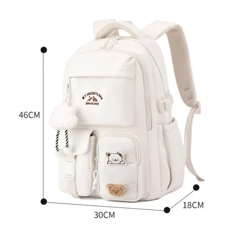sac à dos quotidien de style coréen pour femmes, sac à dos de voyage en tissu nylon imperméable, sac d'école pour filles, sacs décontractés pour adolescents
