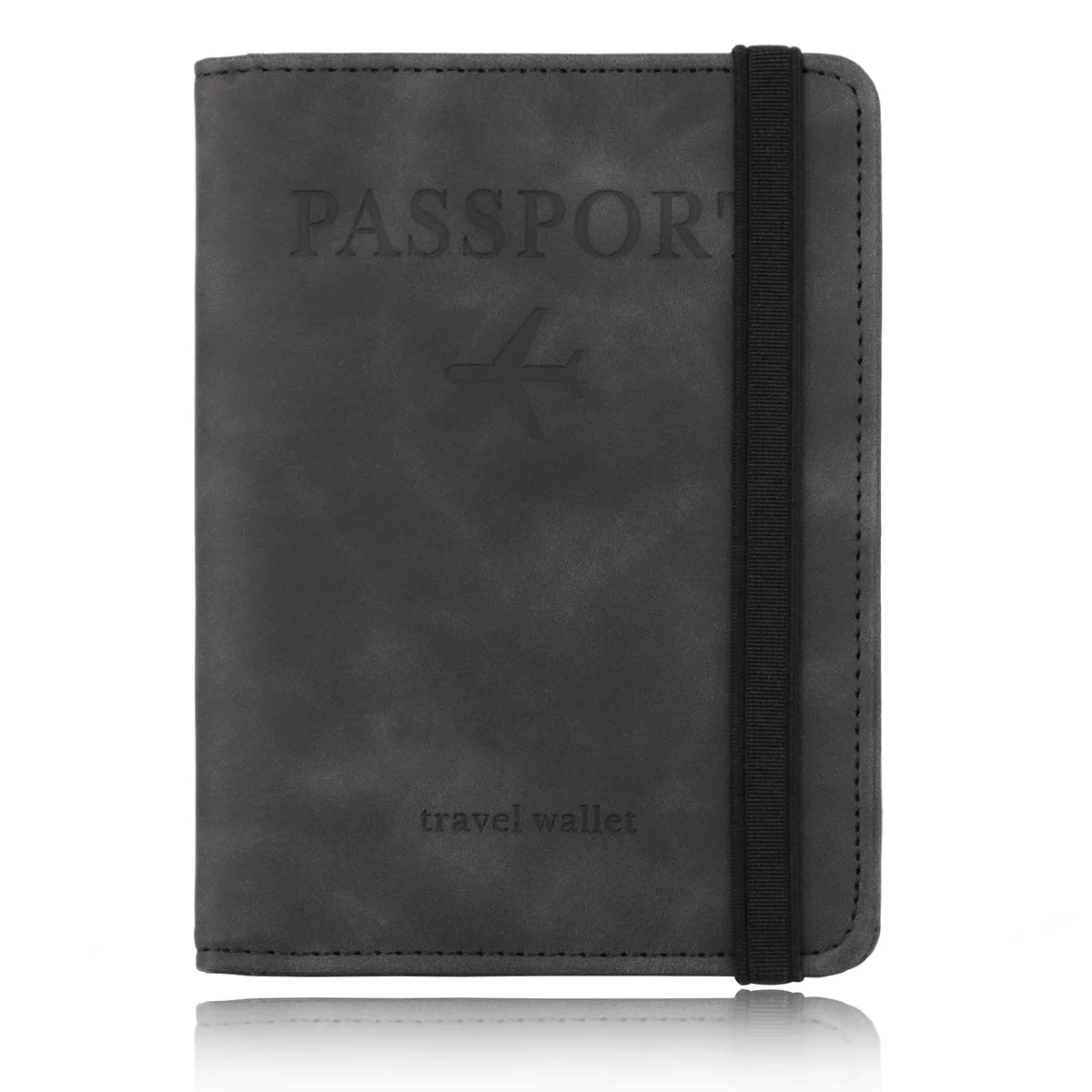 étui à cartes en cuir bloquant rfid, porte-passeport, portefeuille, accessoires de voyage pour femmes et hommes