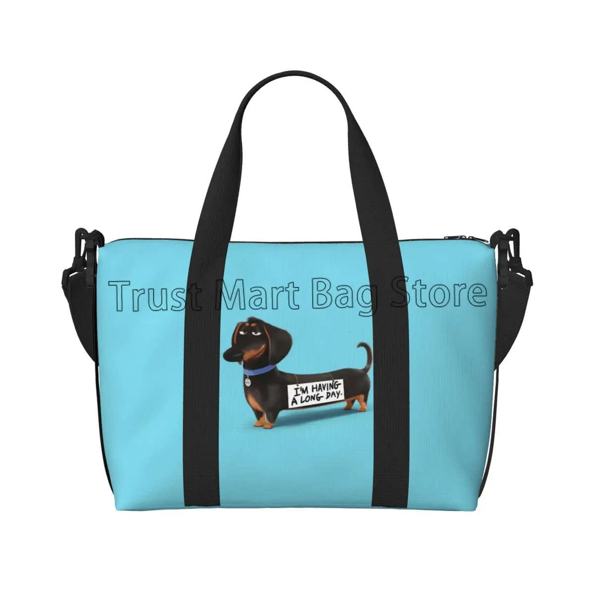 sac de sport personnalisé durable unisexe, sacs de voyage mignons, grands sacs d'entraînement, sac de week-end, sac de nuit, salle de sport, chiens teckel