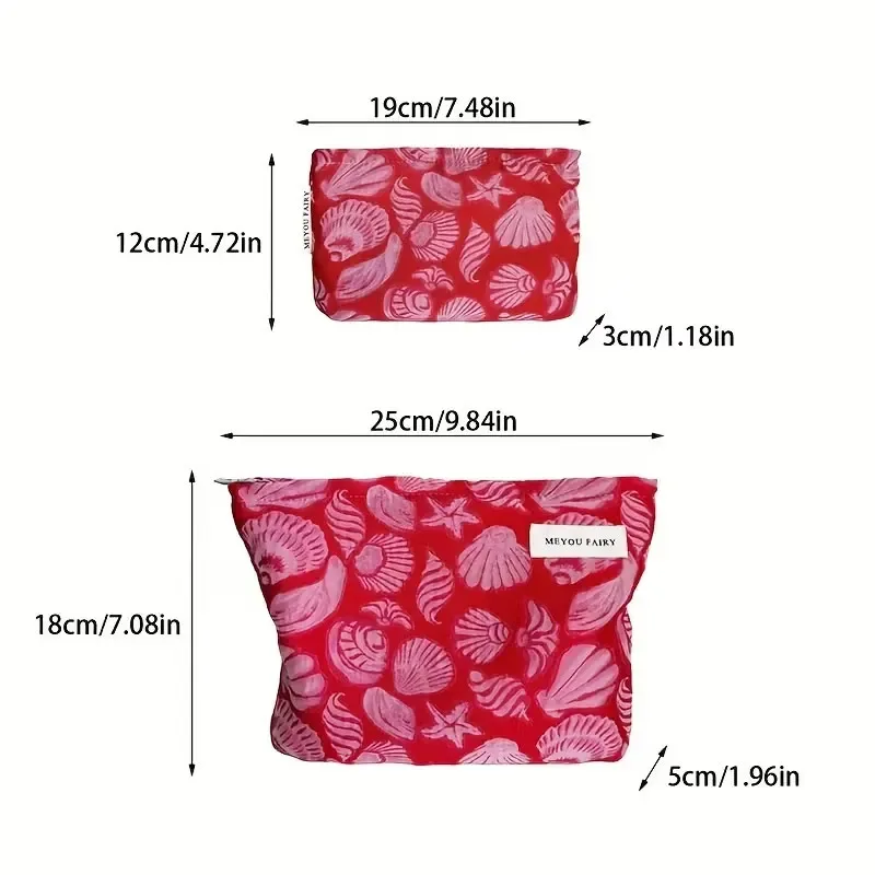 petite trousse de maquillage vintage à motifs pour femme, trousse compacte pour rouge à lèvres, poches intérieures multi-tailles, sac de rangement portable, trousse de toilette de voyage, sac à main, organisateur multifonctionnel pour soins de la peau