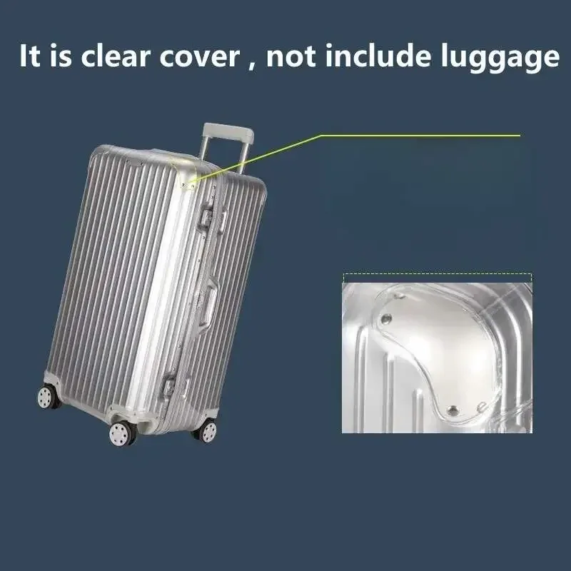 housse de bagage pour rimow original trunk plus avec fermeture éclair, housse transparente, étui de protection anti-poussière, pvc résistant à l'usure 33 pouces