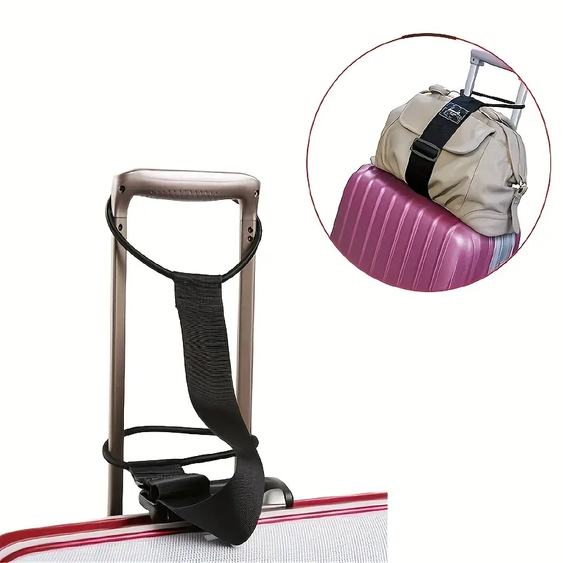 2 sangles de fixation pour bagages de voyage, sac à dos, valise, bande de fixation antivol réglable pour sac de transport
