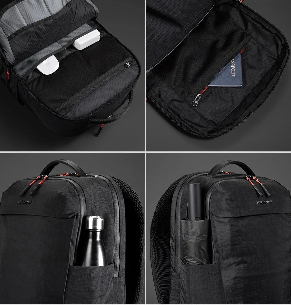 sac à dos kingsons simple et portable pour l'extérieur, sac à dos de loisirs transfrontalier, pochette anti-éclaboussures, sacoche pour ordinateur portable mori