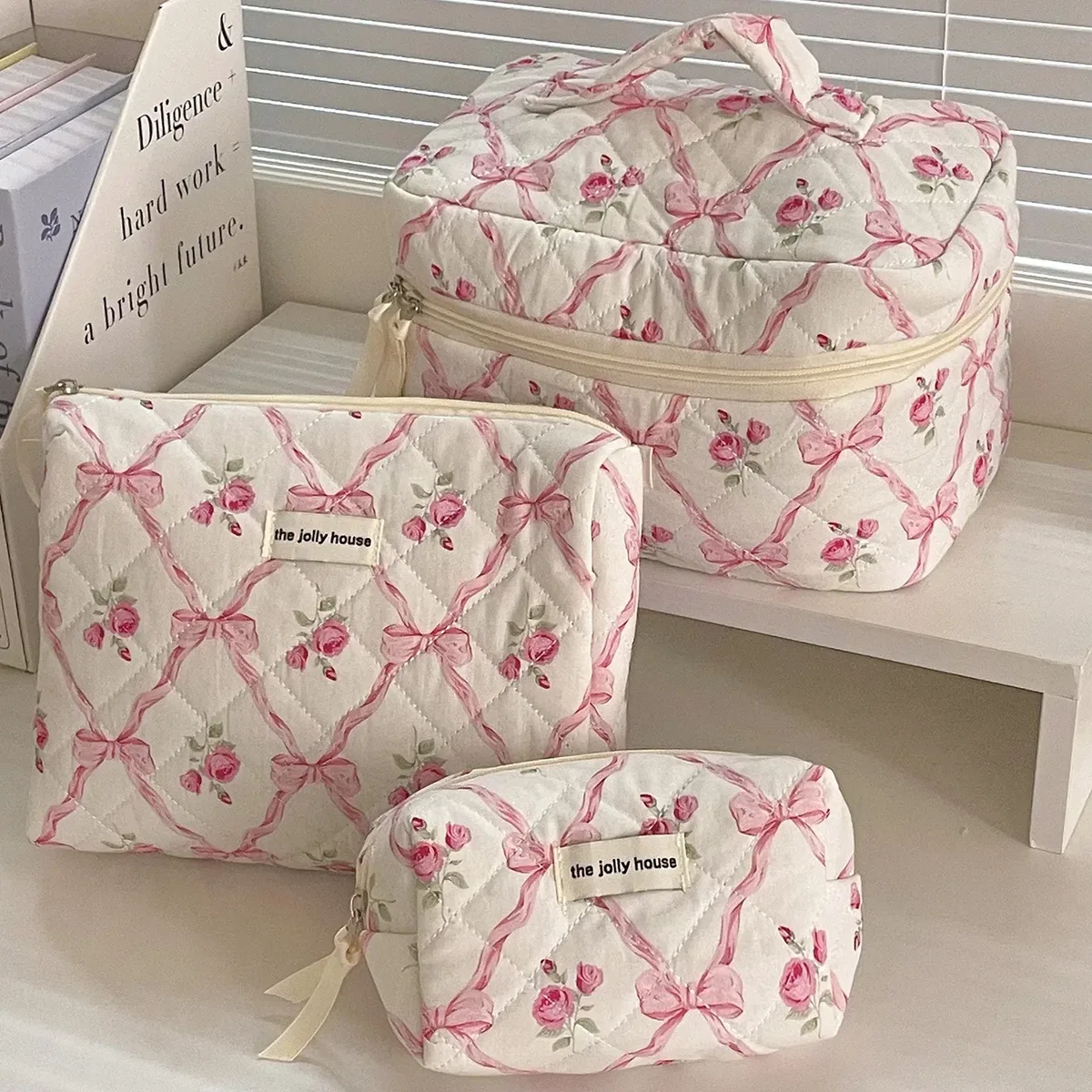 trousse de maquillage pour femmes, 1 pièce, grande capacité, organisateur de cosmétiques de voyage, pochette de toilette, sac de rangement étanche pour salle de bain pour filles