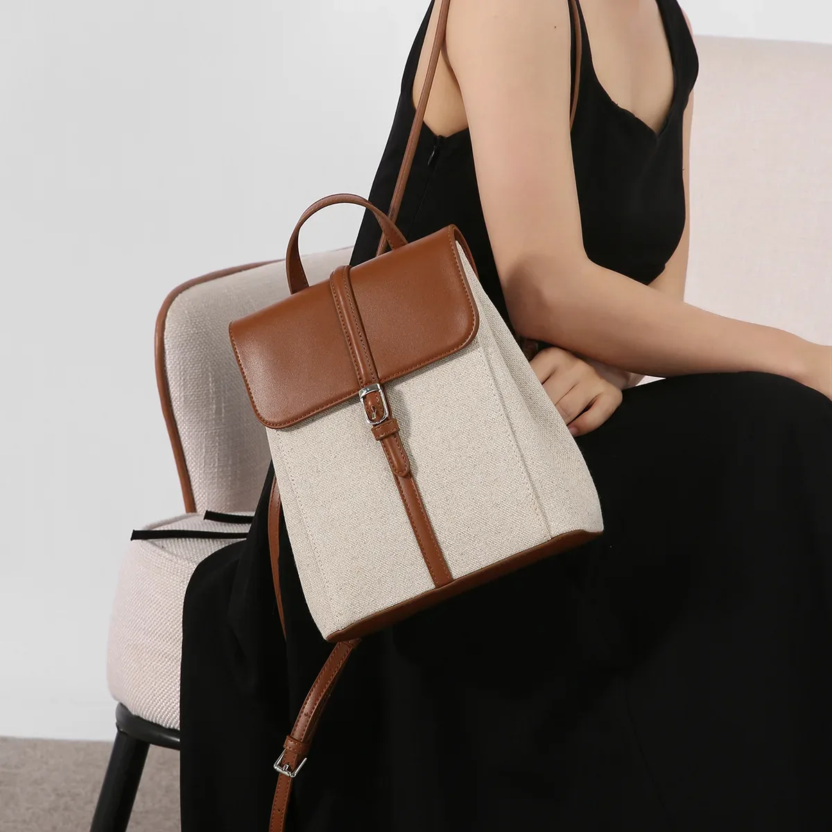 sac à bandoulière décontracté en lin cirhide de grande capacité, sacoche d'été, style vacances français, ample, sens de sr