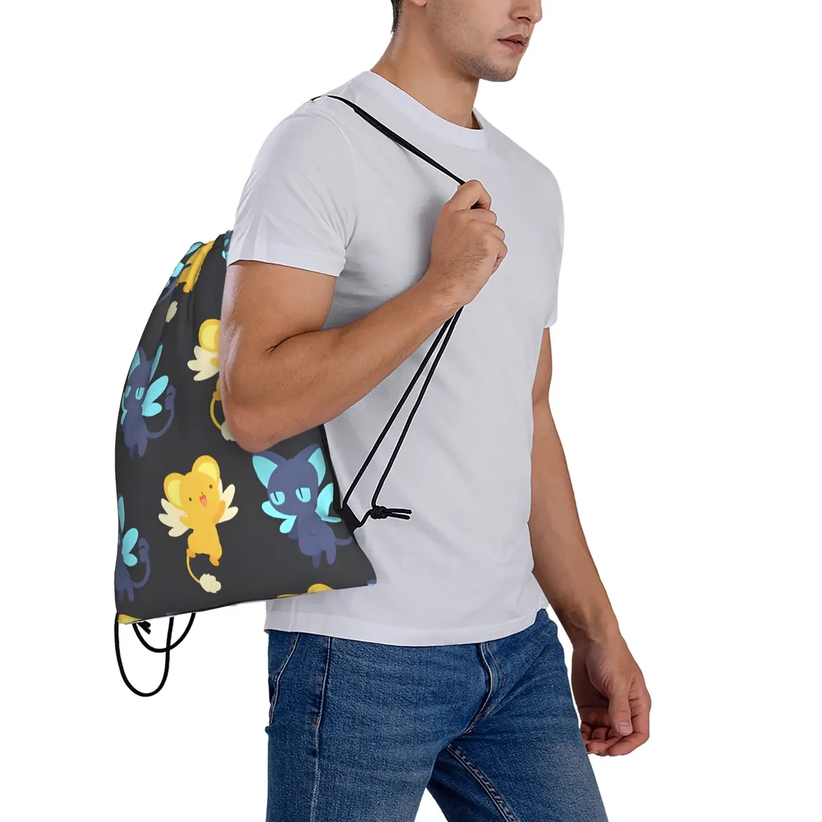 sacs à cordon kero & spinel cardcaptor sakura, sac à dos de voyage, sac à chaussures d'école, 1 pièce