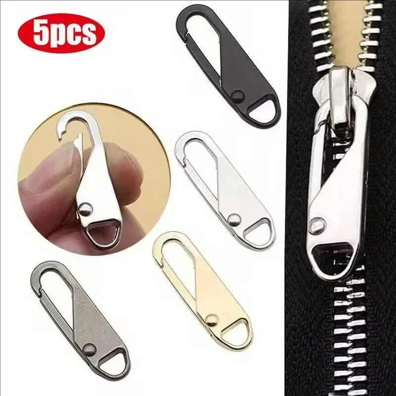 extracteur de fermeture éclair, onglets de remplacement, fermetures éclair détachables, curseur de tête, kit de réparation pour valises, sacs, vêtements, bricolage, artisanat de couture, 5 pièces