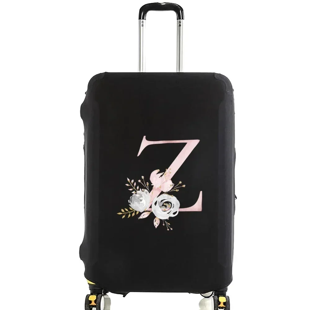 housse de protection élastique épaisse pour bagages, housse anti-poussière, anti-rayures, housse de valise, combinaison à fermeture éclair pour sac de 18 à 32 pouces, série fleur rose