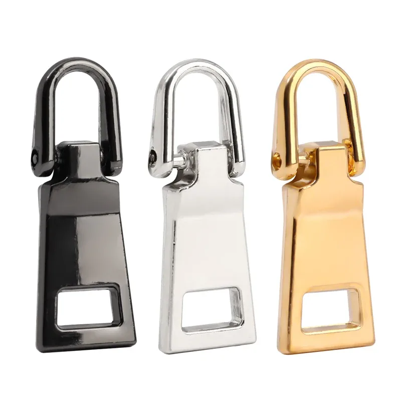 curseur de fermeture éclair en acier inoxydable pour vêtements, kit de réparation de fermeture éclair, traction pour curseur de fermeture éclair, accessoires de couture, kits de couture, 3 pièces