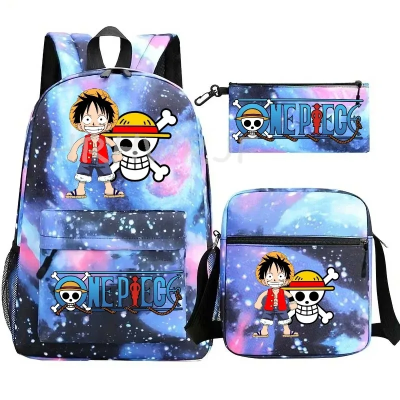 sac à dos one piece avec sacs à bandoulière monkey d luffy, sac à dos pour ordinateur portable, sac de voyage pour étudiants, sac à dos lavable