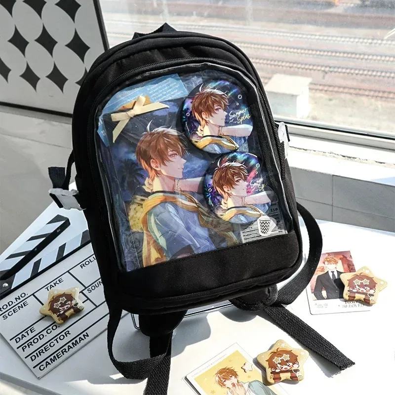 y2k mignon mini sac à dos femmes kawaii ita sac doux fille sac à dos transparent bricolage personnalité affichage sac à dos lolita sac à bandoulière