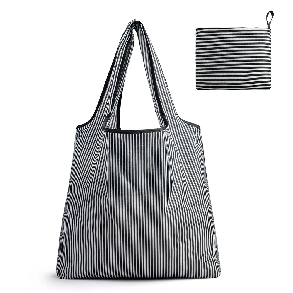 sac de courses portable de grande capacité, sac de courses pliable léger, sac fourre-tout à bandoulière