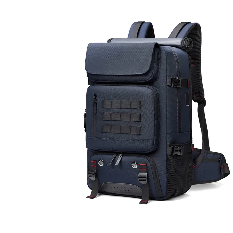 sac à dos de voyage pour homme, imperméable, 17 pouces, sac à dos pour ordinateur portable professionnel avec sac à chaussures séparé, chargement usb, 50l, sac à dos de randonnée en plein air