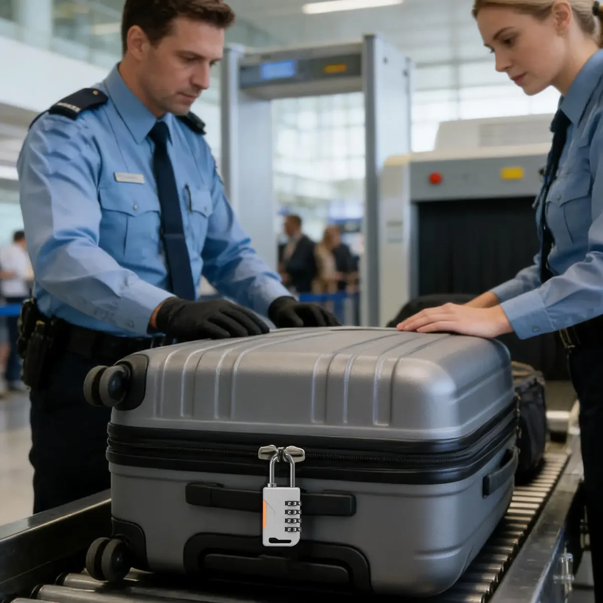 cadenas à combinaison robuste à 4 chiffres en alliage de zinc, étanche, pour bagages, valises, casiers, sacs de sport et voyages