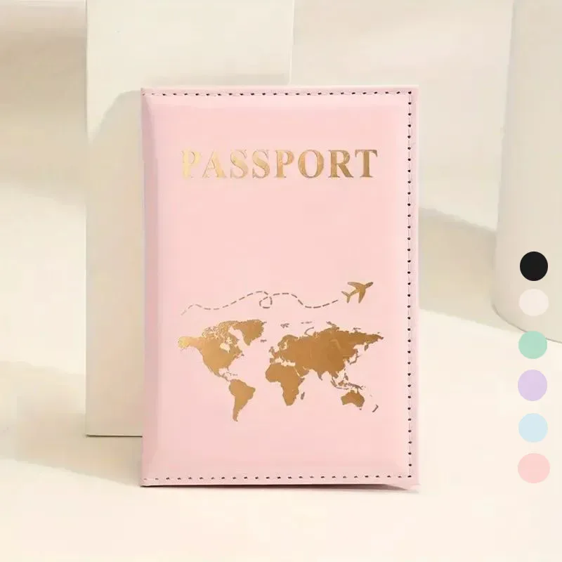 Porte-passeport en PU mignon, couvertures de passeport de voyage pour couple, housse de protection, porte-carte d'identité et carte de crédit, accessoires de voyage