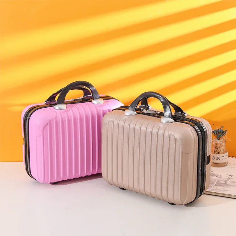 Bagage à main Portable de 14 pouces, sac à cosmétiques, organisateur de toilette, Mini valise de voyage légère et étanche pour femmes, cosmétiques