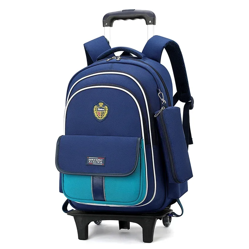 sac à dos à roulettes pour enfants, ensemble de 3 sacs d'école à roulettes pour garçons et filles, sac à dos de voyage avec sac à bandoulière