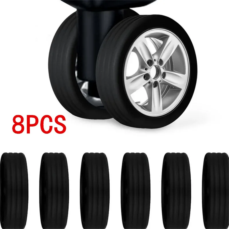 protecteur de roue en silicone pour bagages, réduction universelle du bruit, ensemble de 4/8/16 pièces, housse de protection de voyage pour roues de valise