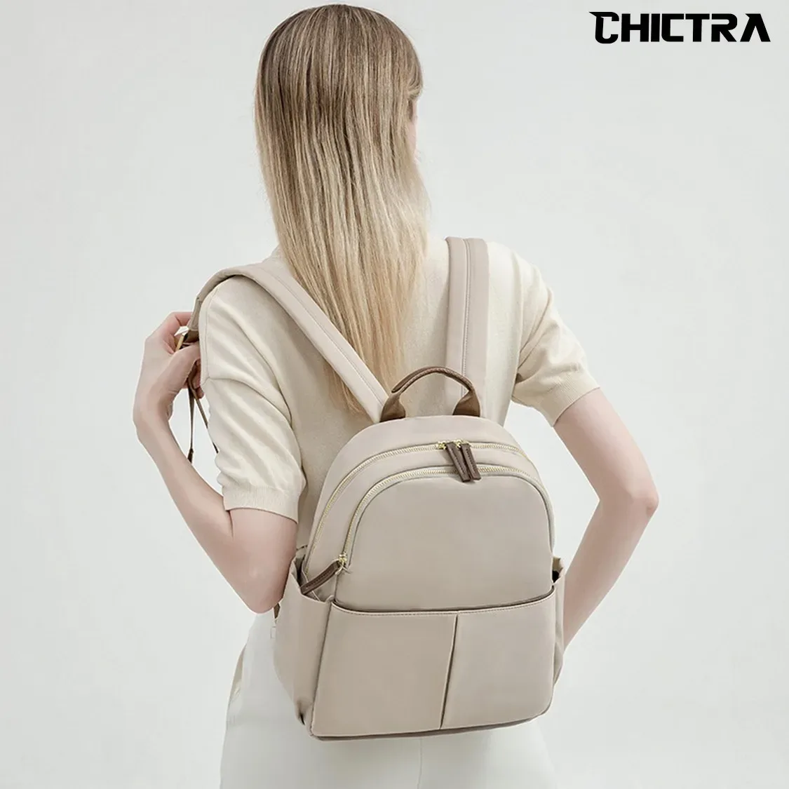 chictra mode sac à dos sacs pour femmes style décontracté léger fille sacs à dos simplicité couleur unie portable cabine travelbag