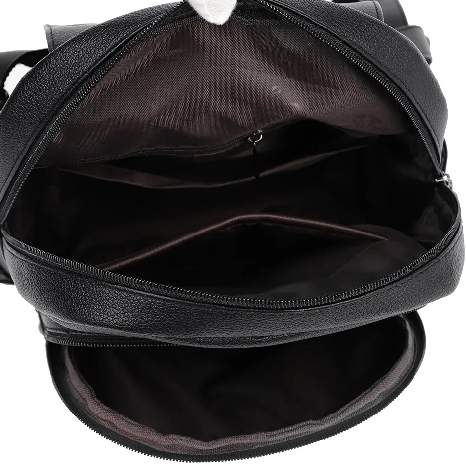 sac à dos en cuir pu pour femme, grande capacité, sac à dos de voyage pour femme, sac à dos pour ordinateur portable pour femme, sacs d'école, créateur de luxe, mode