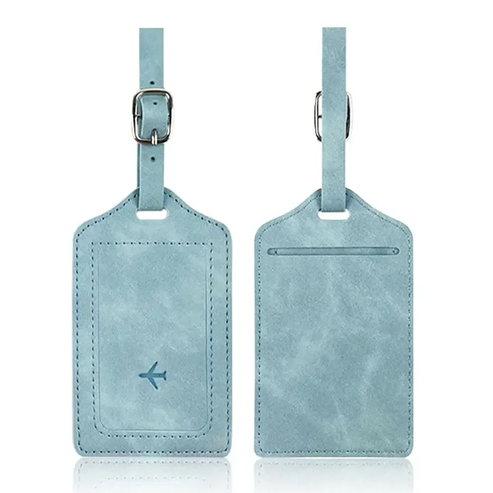 étiquette de bagage en cuir universelle pour hommes et femmes, étiquettes d'embarquement portables, accessoires de voyage, mode