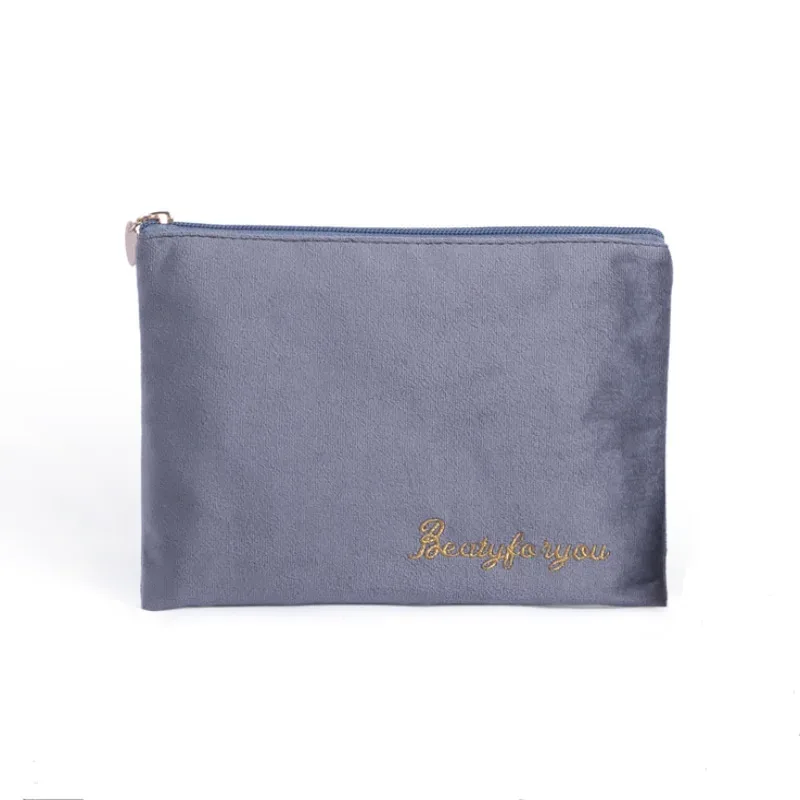 sac de rangement de maquillage en velours doux pour femme, trousse de toilette pour coussinets, trousse de maquillage de voyage gt, trousse de beauté pour évaluateurs