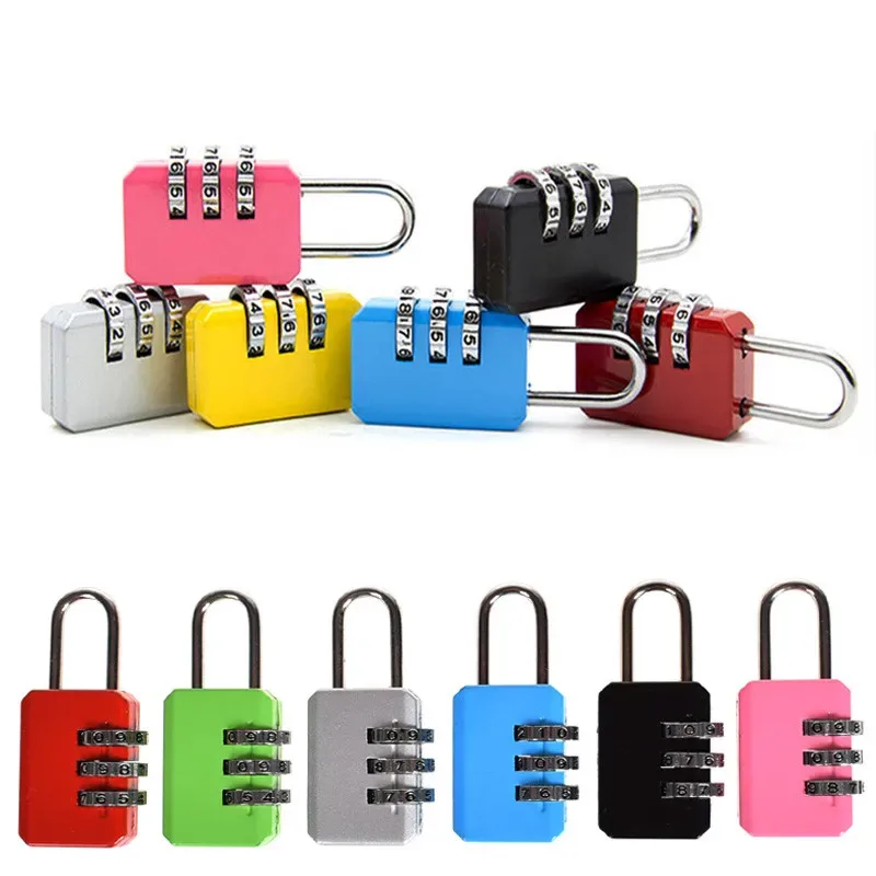serrure à combinaison de mot de passe avec numéro de code à 3 chiffres, petit sac de voyage portable à fermetu