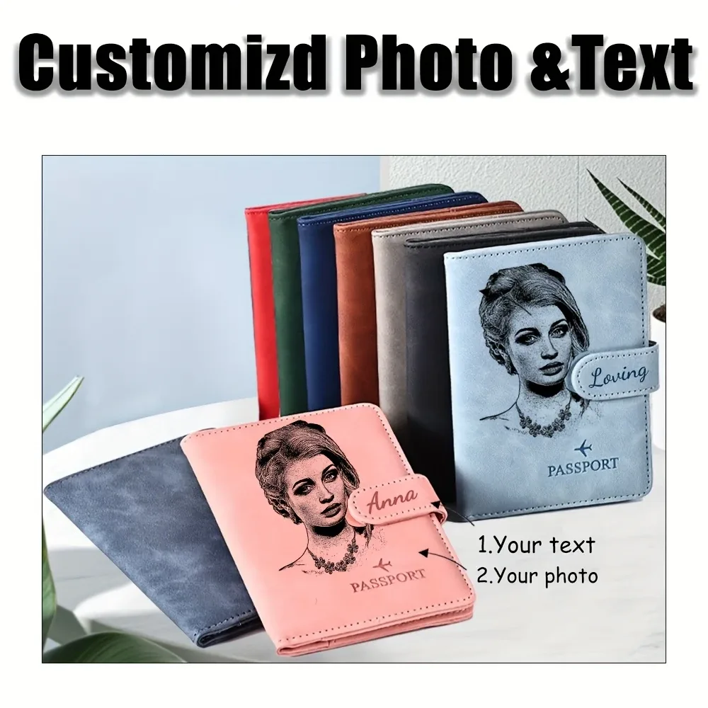 Porte-passeport personnalisé avec photo, Housse de passeport, Pochette pour documents, Étui de passeport nouveau style, Porte-passeport chat/chien, Accessoires de voyage