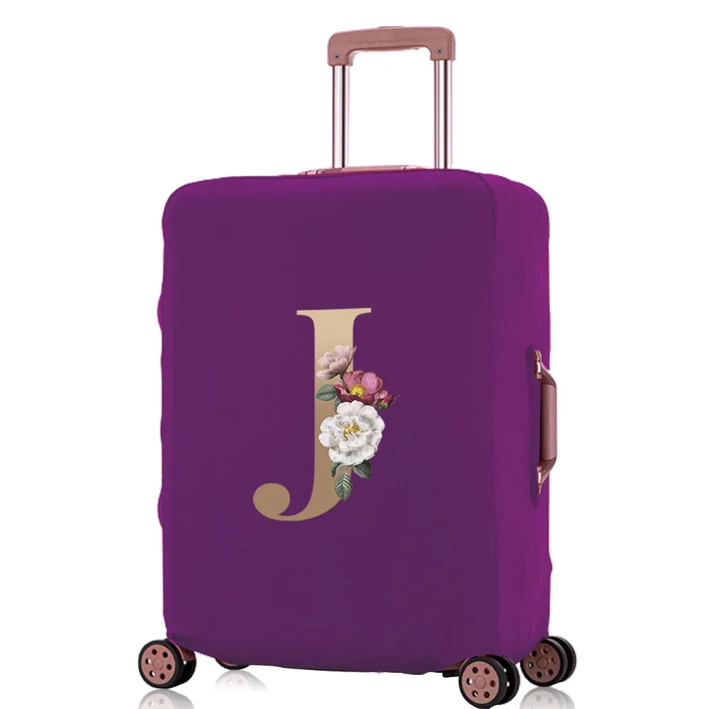 juste de protection élastique pour bagages, housses anti-poussière, motif lettre dorée, valise trolley, sac de voyage, 18-32