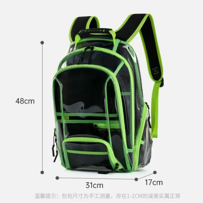 sac à dos transparent en pvc tendance, sacs d'école pour étudiants, sacs à dos décontractés pour hommes et femmes, sac à dos de voyage imperméable de grande capacité