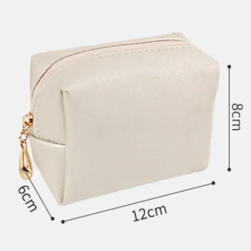mini trousse de maquillage pour sac à main, sac cosmétique en pu, trousse de toilette étanche, trousse de maquillage de voyage, rouge à lèvres, poudres cosmétiques, étuis de rangement