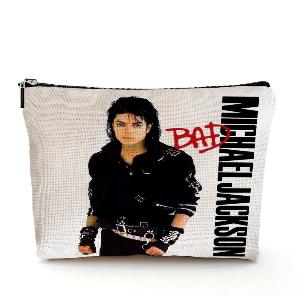 super star michael jackson sac cosmétique double impression sacs de maquillage femmes sac à main de mariage dame organisateur de voyage portefeuille enfant