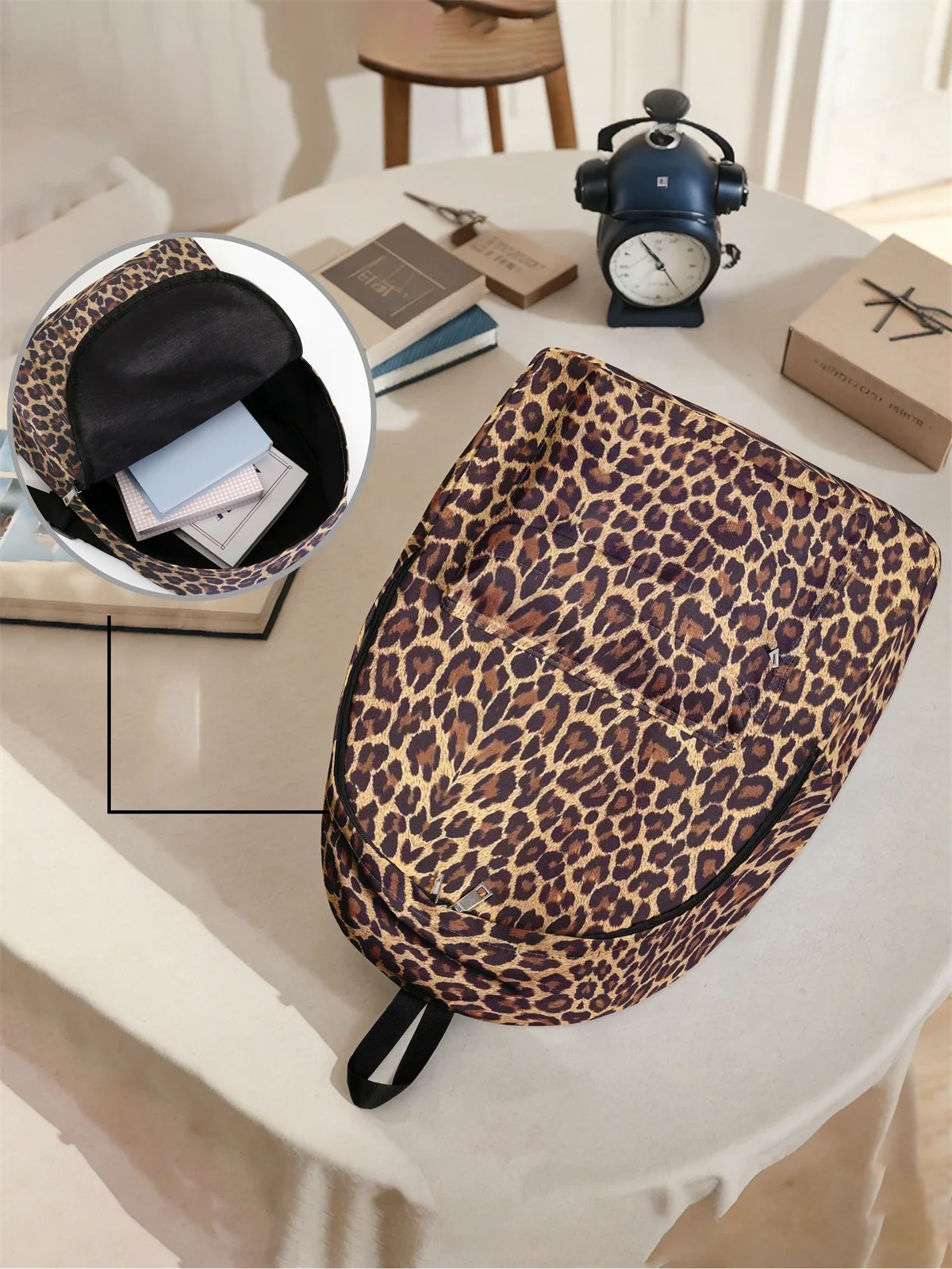 sac à dos à motif léopard, nouveau modèle 2025, sac à dos de voyage décontracté, léger et simple.