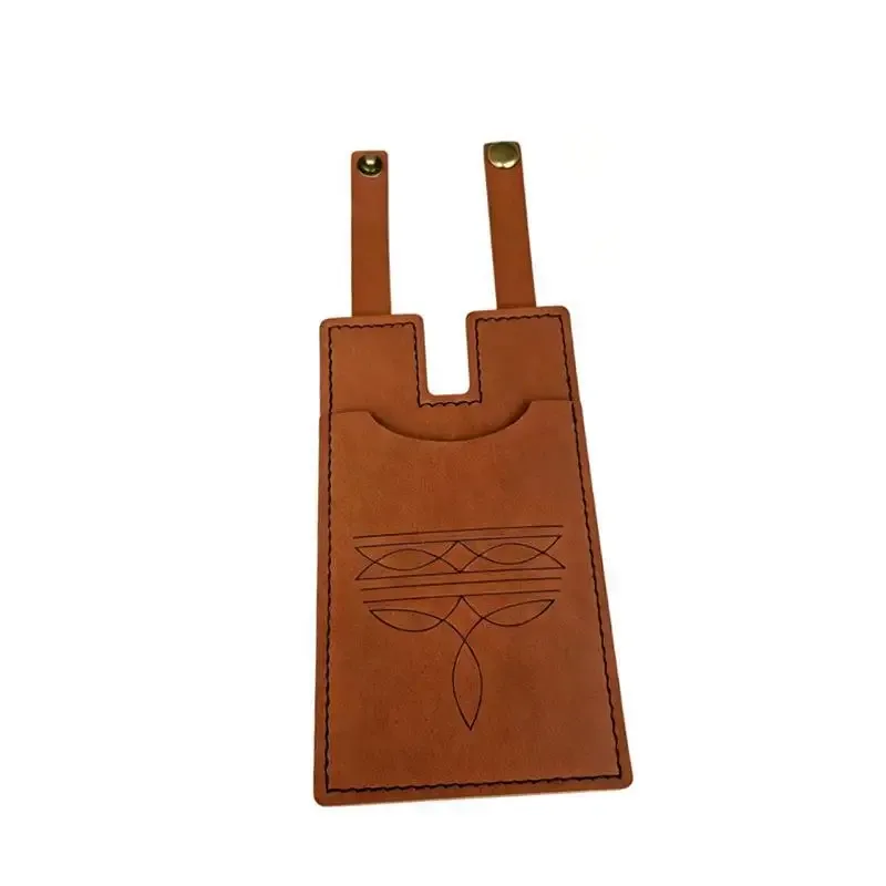 étiquettes de bagages en cuir pu gaufré, résistantes aux déchirures, avec fermeture à pression, étiquette de valise anti-perte pour voyage d'affaires, cadeau