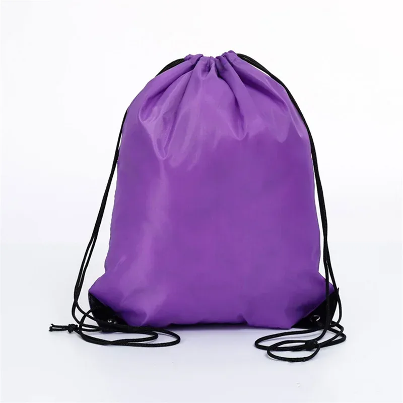 1pc sac à dos à cordon avec bande réfléchissante chaîne sac à dos cinch sacs sac en vrac pour l'école yoga sport gymnase voyage