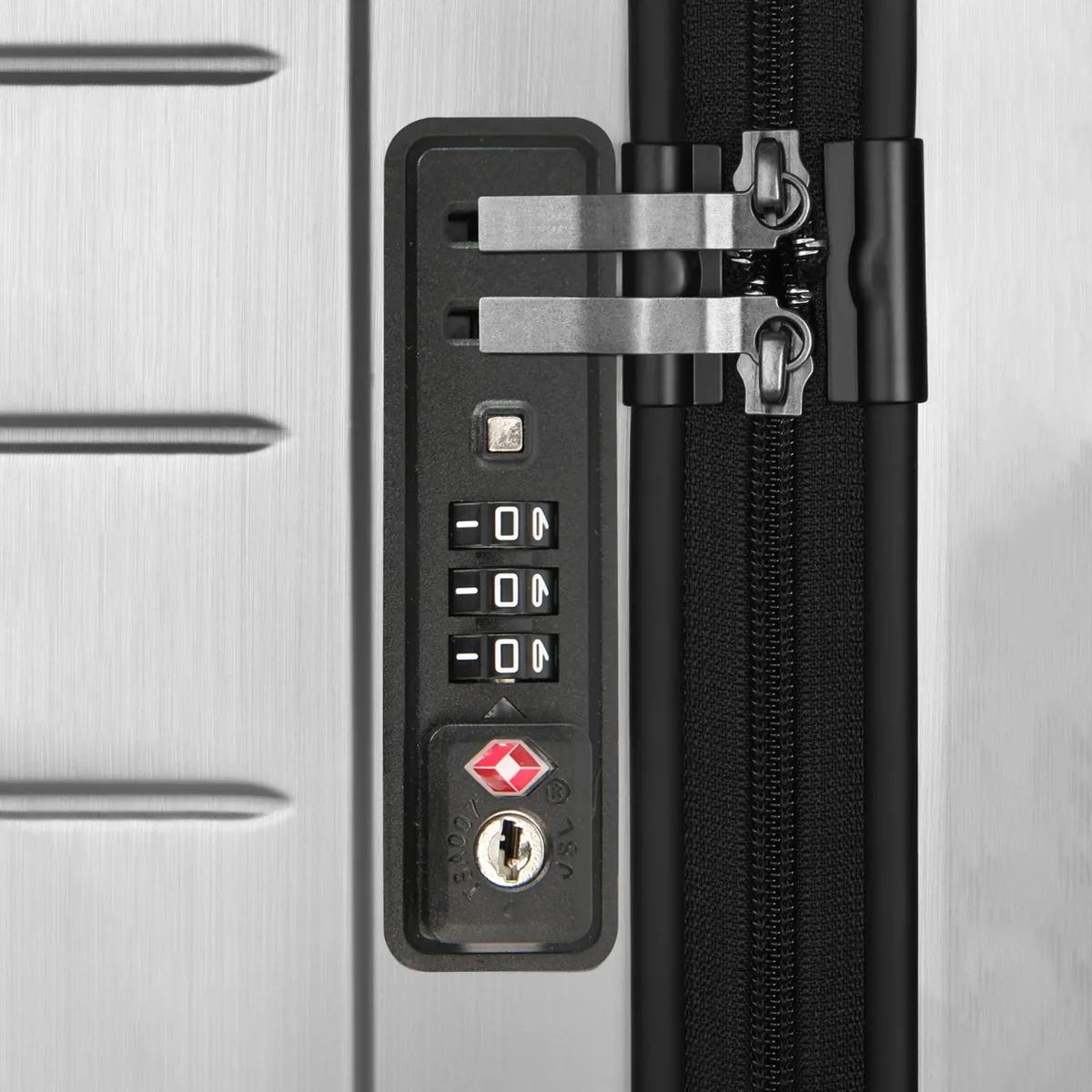 serrures de valise tsa007 de remplacement, intégrées, à combinaison à 3 chiffres réinitialisable, antivol, pour la sécurité en voyage, 1/2 pièces