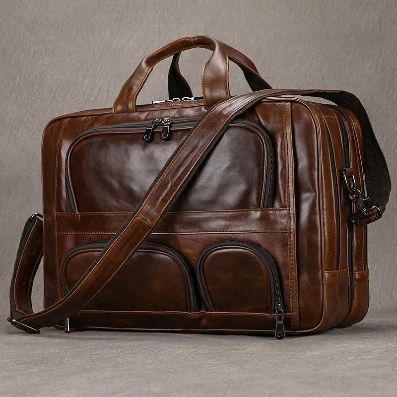 newsbirds porte-documents en cuir véritable sac de travail de bureau sacs pour ordinateur portable en cuir vér