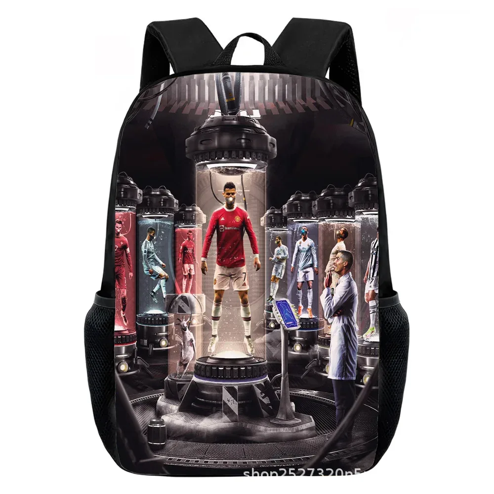 sacs à dos cr7 imprimés pour enfants, sacs d'école décontractés pour adolescents, garçons et filles, sac à dos d'école de 15 pouces, mochilas de voyage pour l'école primaire