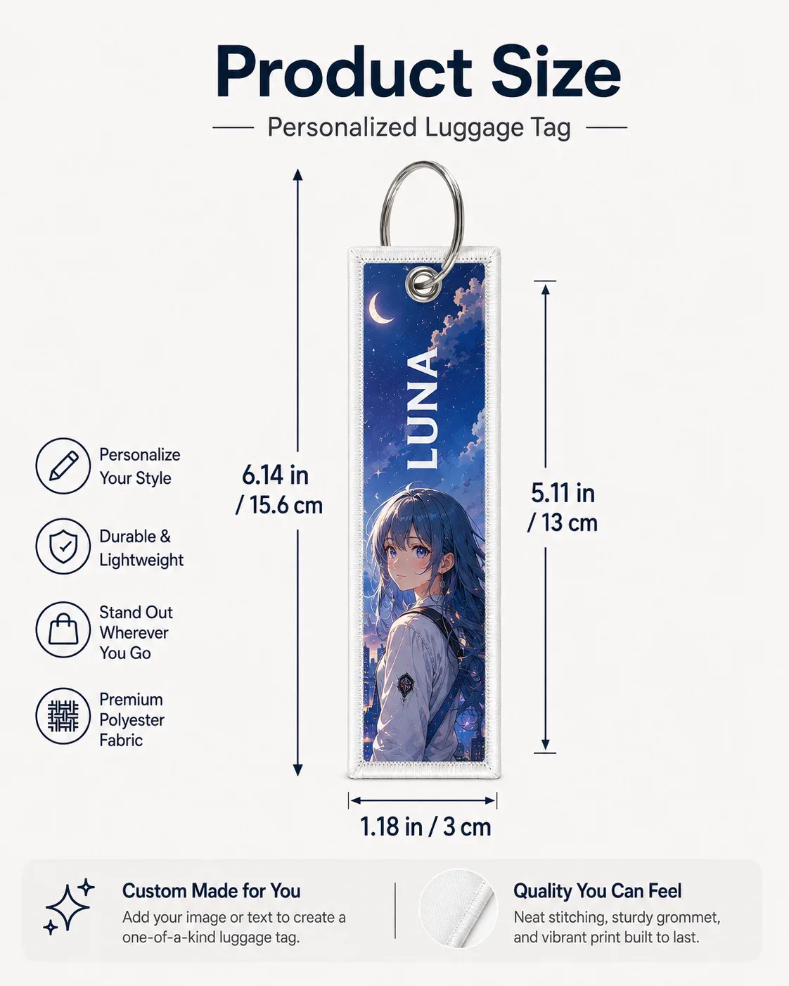 étiquette de bagage personnalisée avec logo et nom, étiquette d'identification pour valise de voyage, sac à dos, accessoires, cadeau