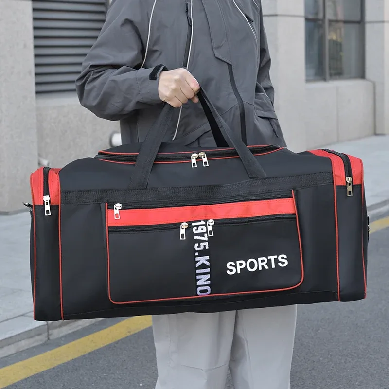 sac de voyage pliable 1 pièce avec plusieurs poches, motif aléatoire