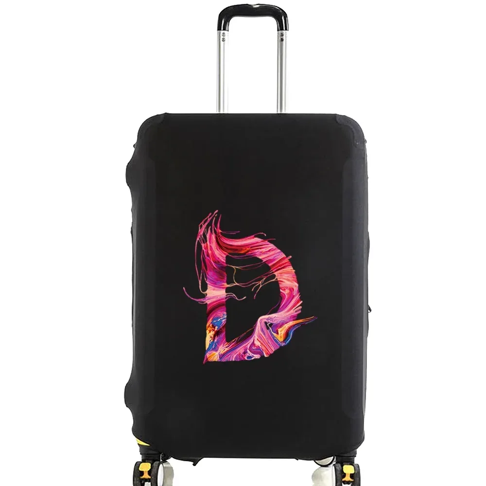 juste de protection pour bagages, peinture à la mode, série 26 lettres, motif de valise, sacs à poussière élastiques, étui, accessoires de voyage, 18-28 po