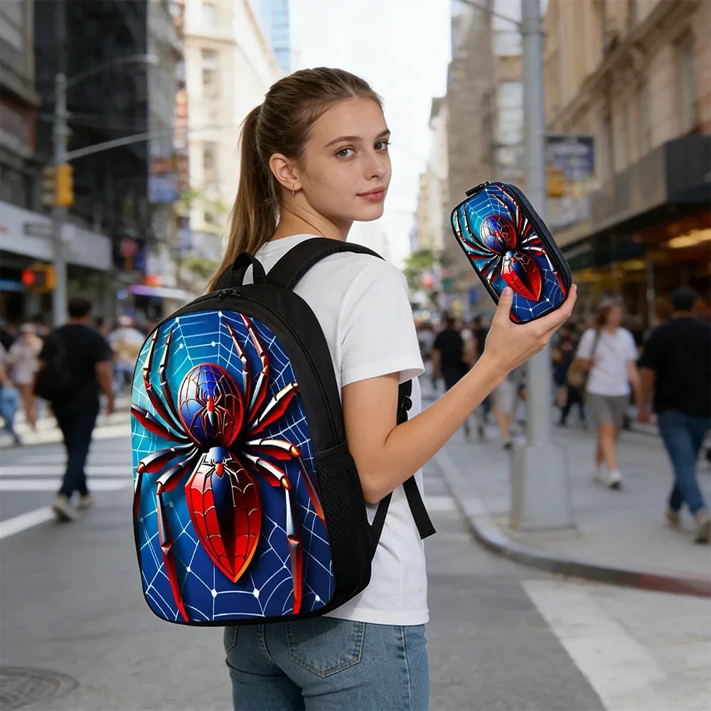 ensemble de sacs à dos imprimés araignée 1/2/3/4/5 pièces | parfait pour l'école et les déplacements quotidiens